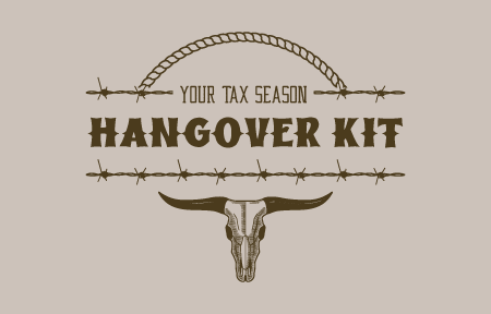 trade show survival kit - tax season hangover kit insert